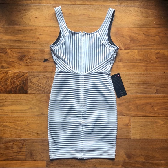 Bebe Shadow Stripe Body Con Dress - Picture 2 of 4